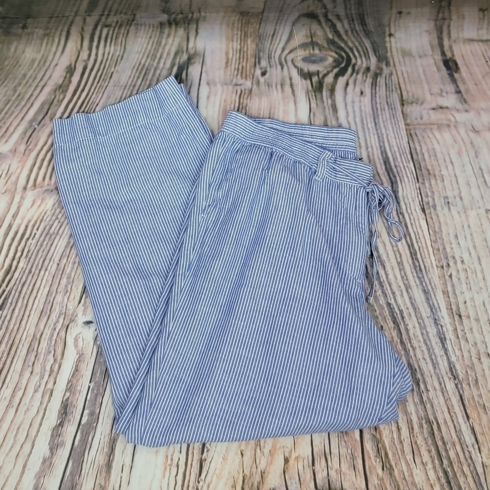 Talbots Linen Stripe The Easy Drawstring Pant - image 7